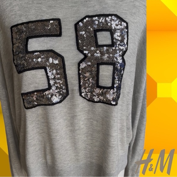 H&M Light Gray Sweater with Sequin 58 - Picture 4 of 8